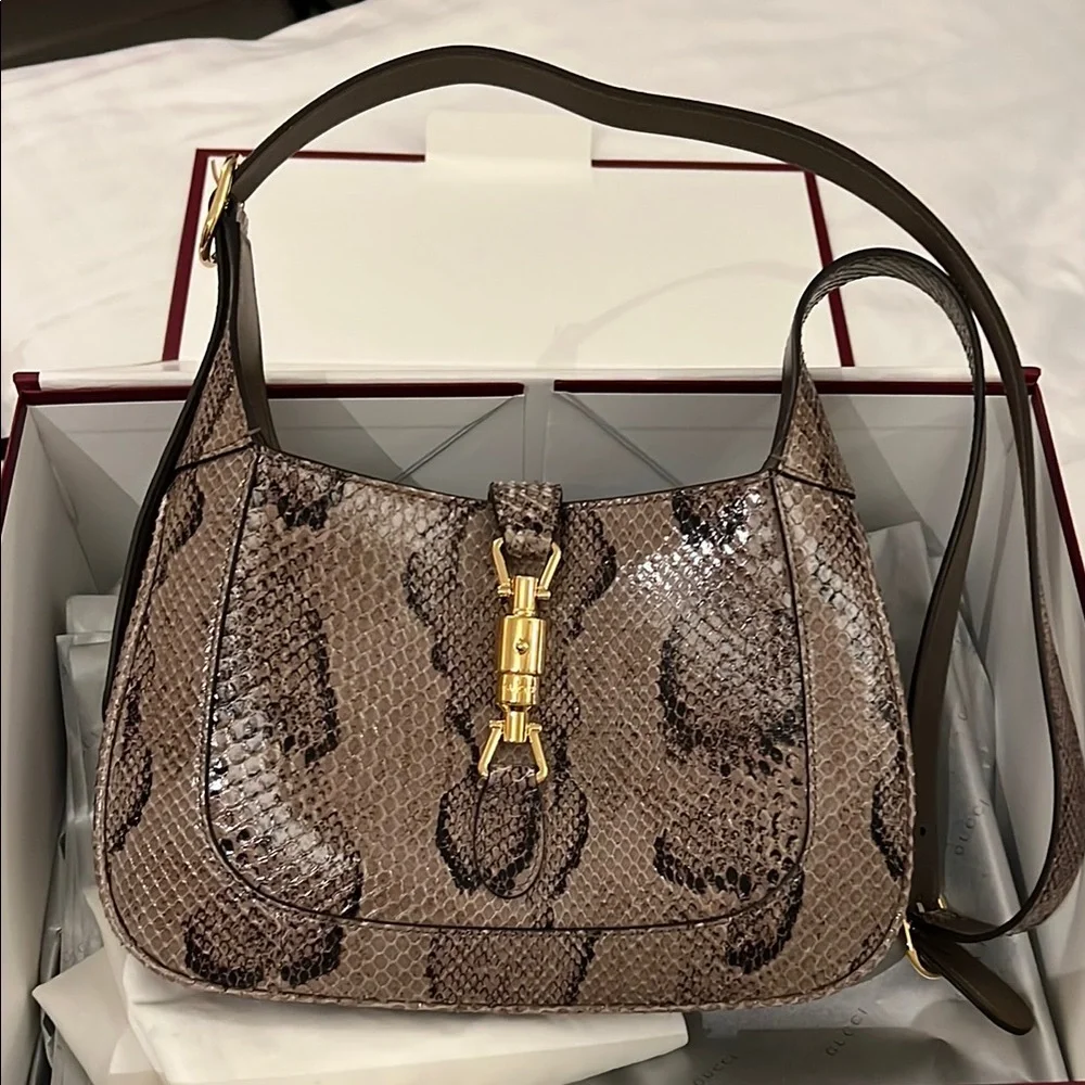 Gucci Brown Python Jackie Bag - Picture 2 of 5